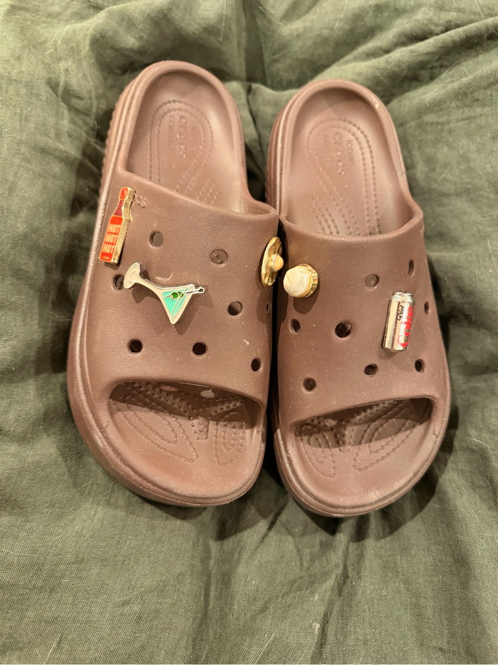 Crocs Brown Slip-On Clog Sandals